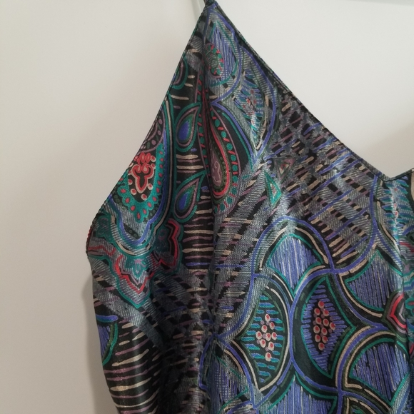 Vintage Paisley spaghetti strap night gown or Y2K style top - Picture 7 of 7